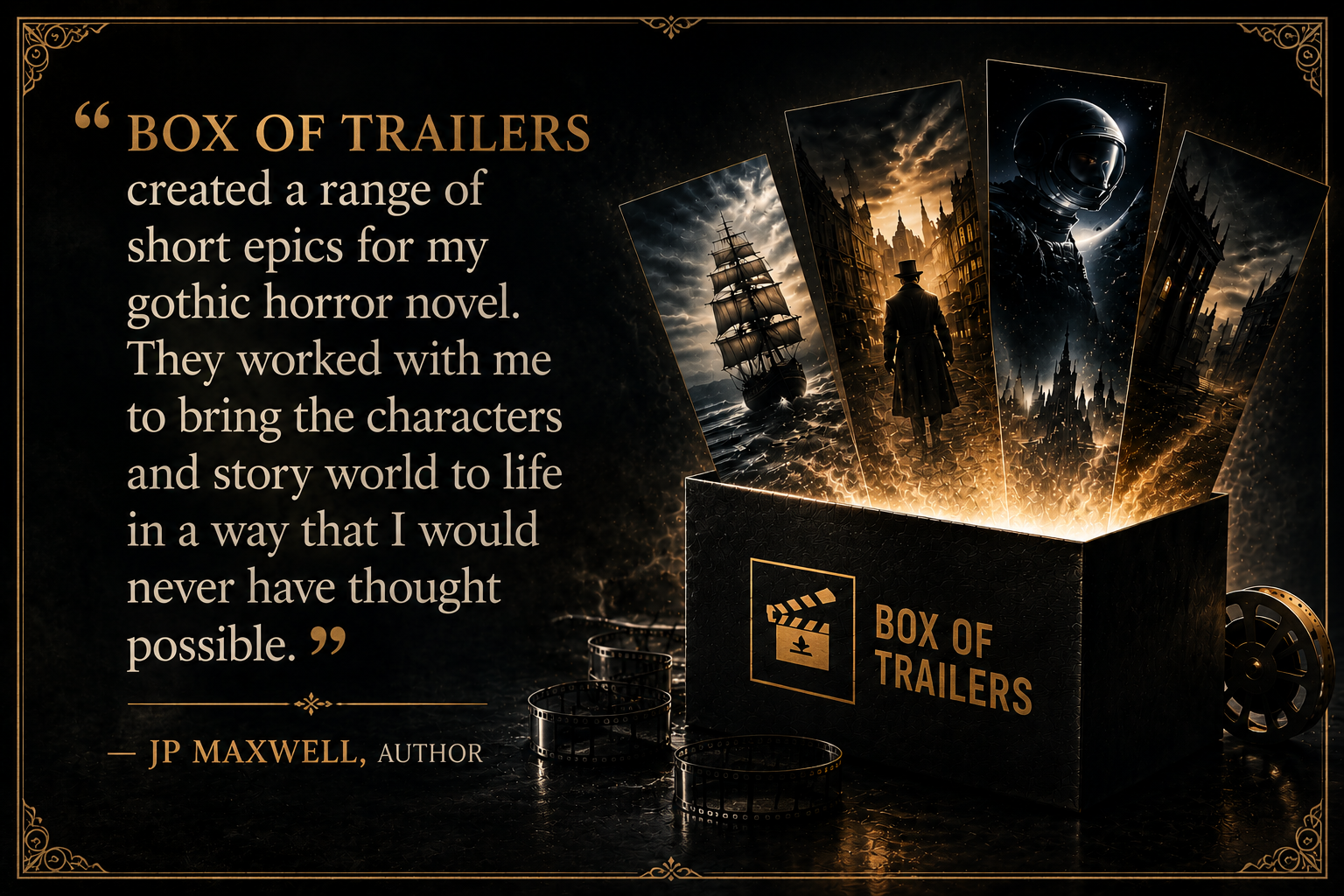 The Ballad of Pat and Sorcha author JP Maxwell endorses BOX OF TRAILERS